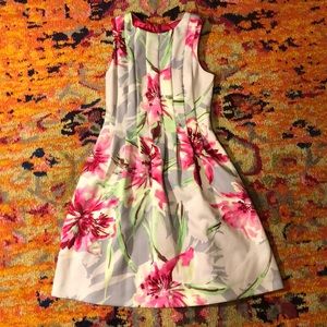 Vince Camuto floral dress with flared skirt